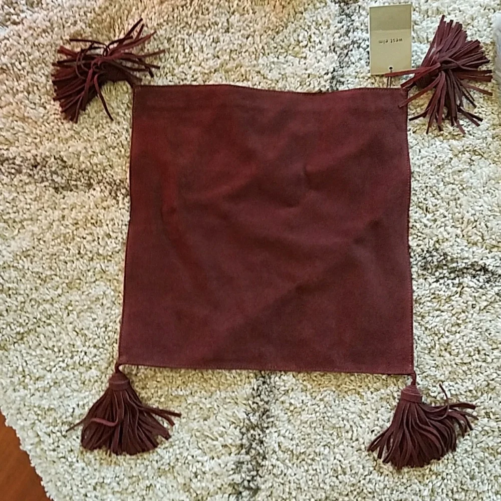 West ELM Suede pillow cover in GUC